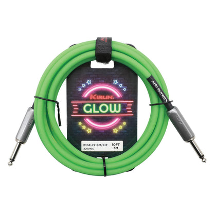 Kirlin 10ft Glow Instrument Cable - Kiwi Pop