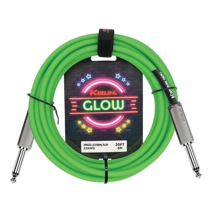 Kirlin 20ft Glow Instrument Cable - Kiwi Pop
