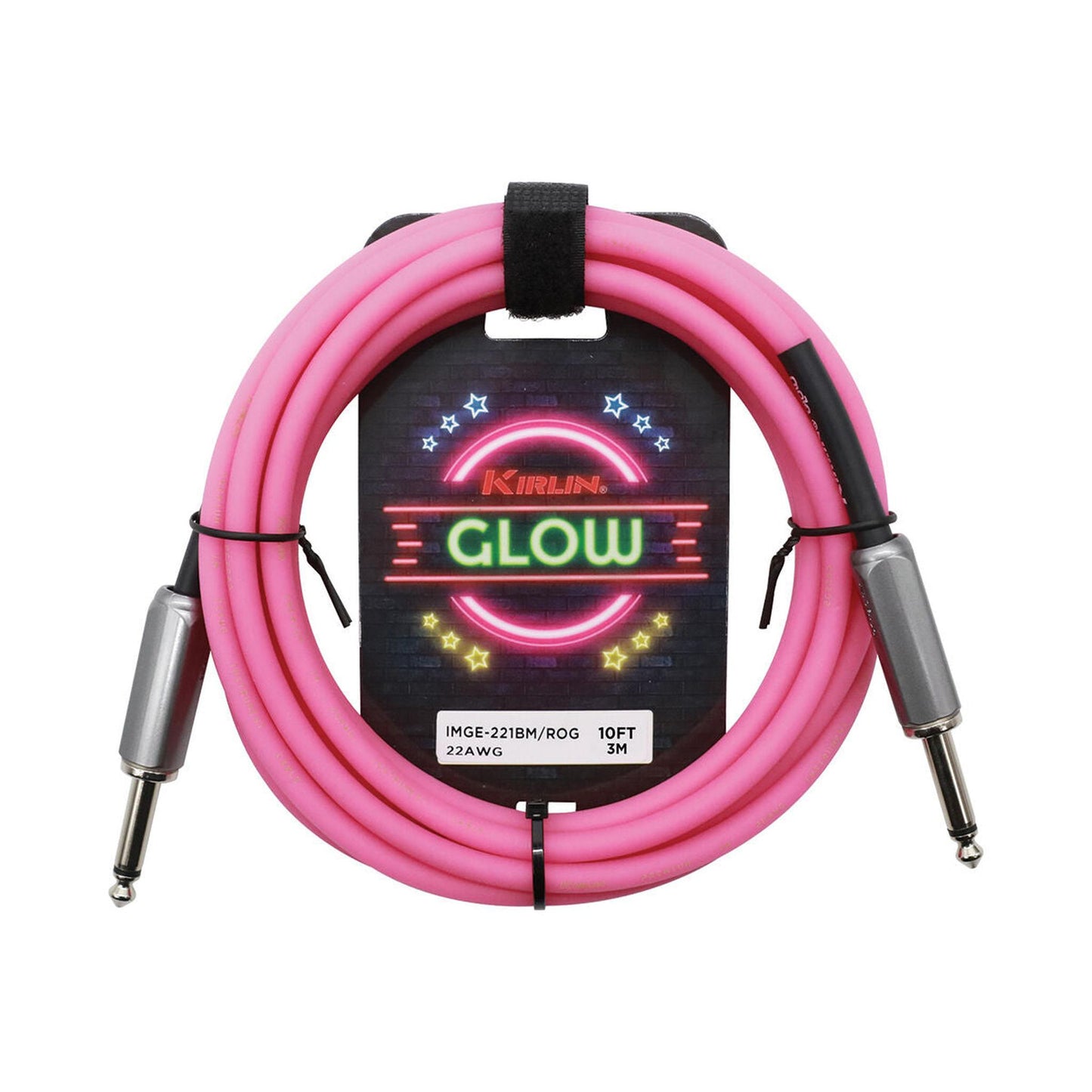 Kirlin 10ft Glow Instrument Cable - Rose Glow