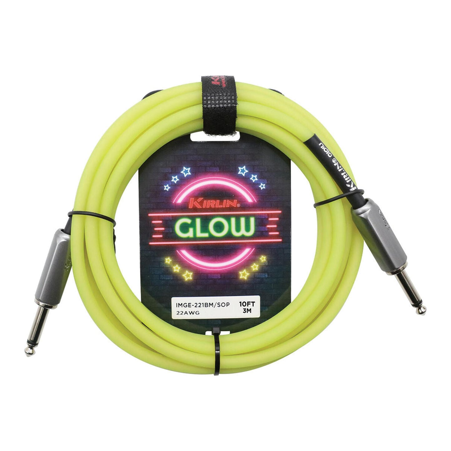 Kirlin 10ft Glow Instrument Cable - Solar Pop