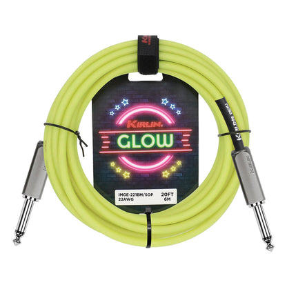 Kirlin 20ft Glow Instrument Cable - Solar Pop