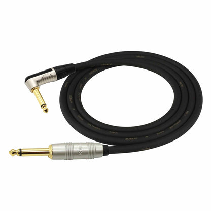 Kirlin 10FT Silent Plug Instrument Cable RA to Straight Black
