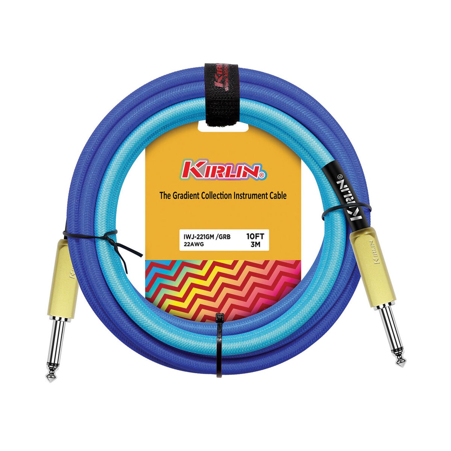 Kirlin 10ft Gradient Instrument Cable - Blue