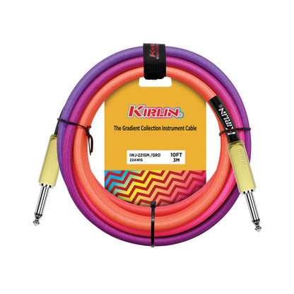 Kirlin 10FT Gradient Instrument Cable - Pink to Orange