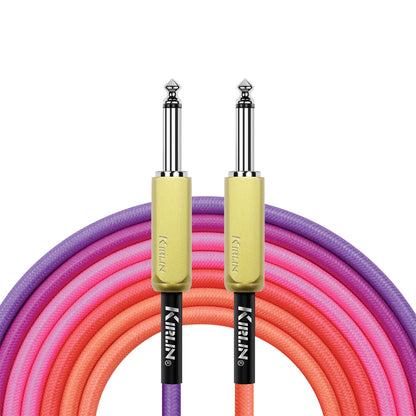 Kirlin 10FT Gradient Instrument Cable - Pink to Orange