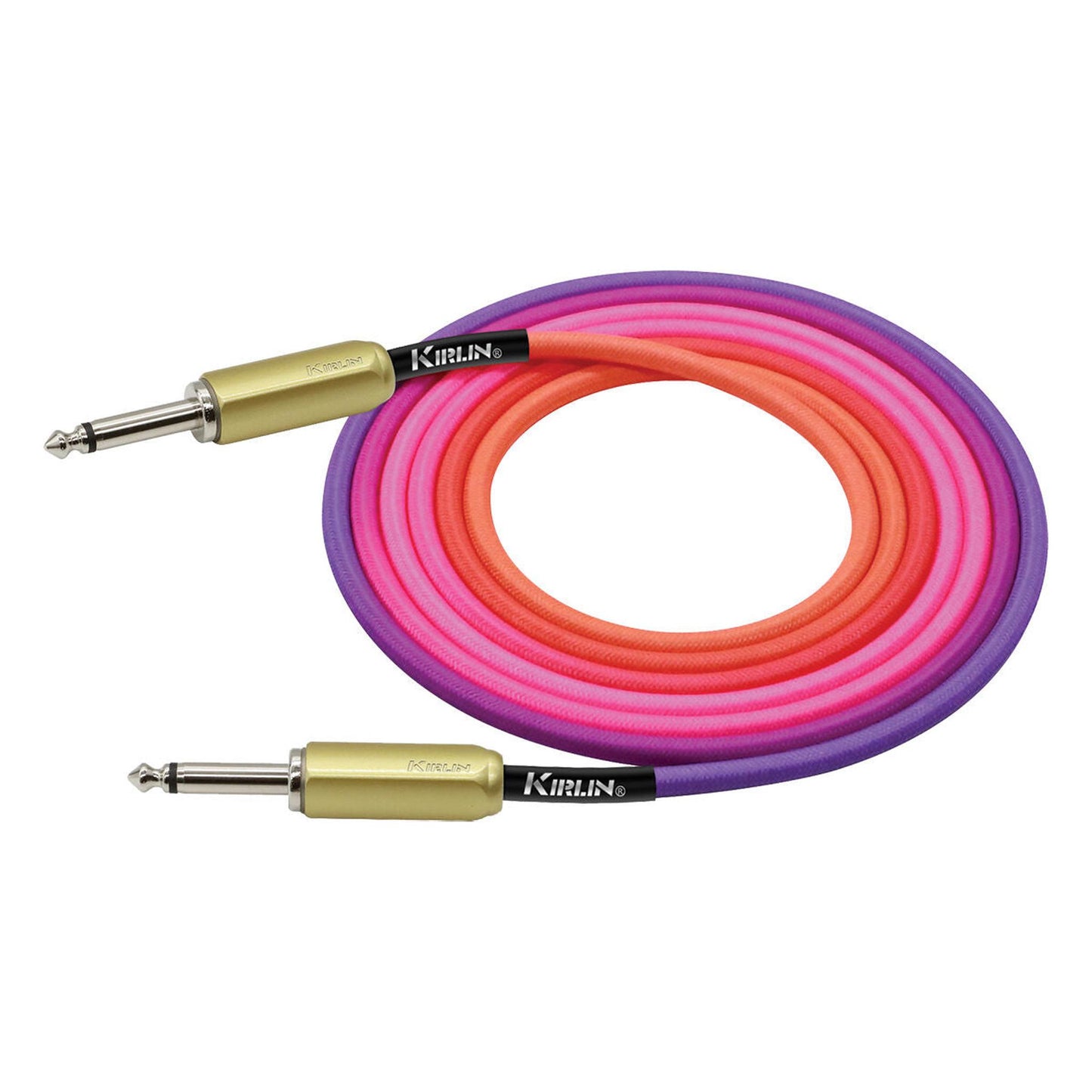 Kirlin 10FT Gradient Instrument Cable - Pink to Orange