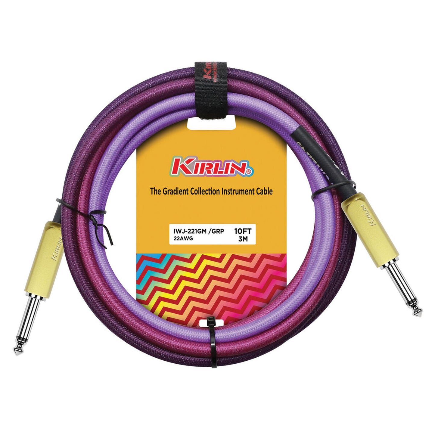 Kirlin 10ft Gradient Instrument Cable - Purple
