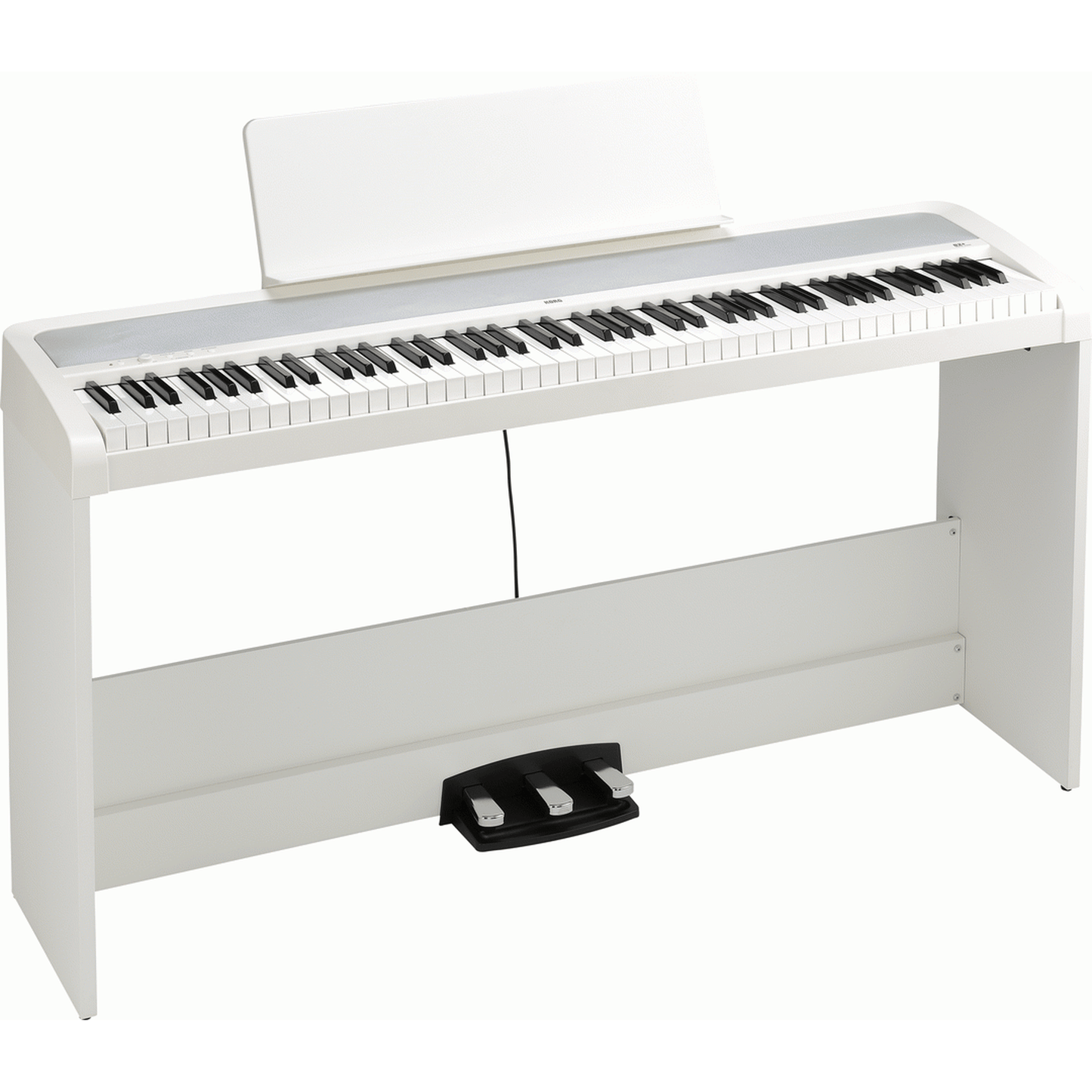 Korg B2 Plus 88-Note Weighted Digital Piano w/ Stand Pack - White