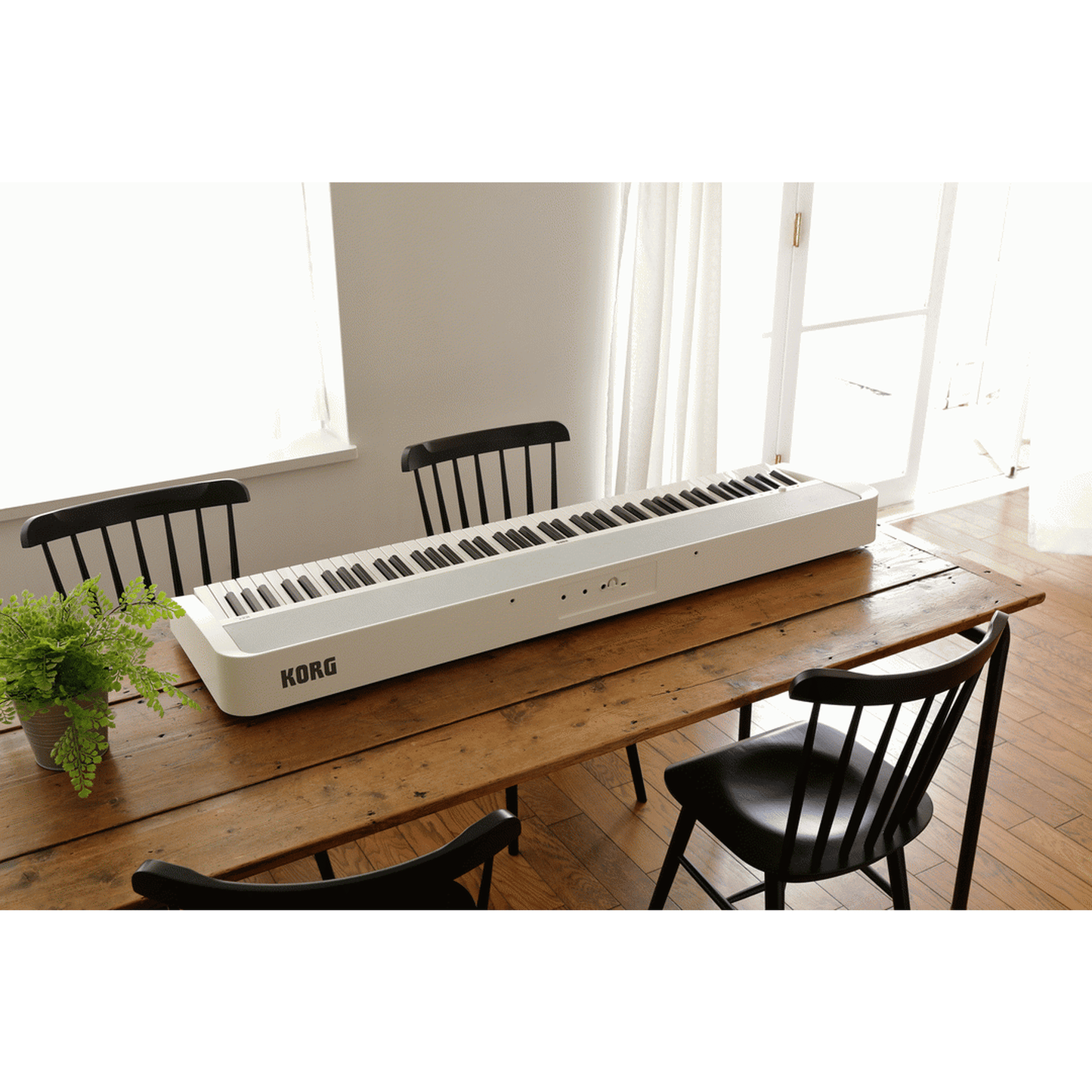 Korg B2 Plus 88-Note Weighted Digital Piano - White