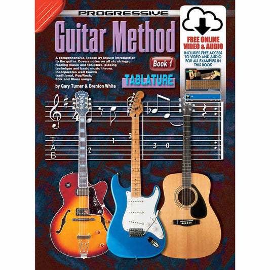 Progressive Guitar Method Tablature Book 1 BK/CD/DVD-BOOKS-Joondalup Music Centre