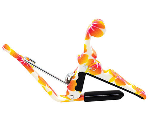 Kyser Quick-Change Ukulele Capo - Pastel Hibiscus Finish