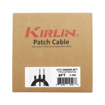 Kirlin 6ft USB C Cable to 2 x 1/4" Mono (Tip Ring)