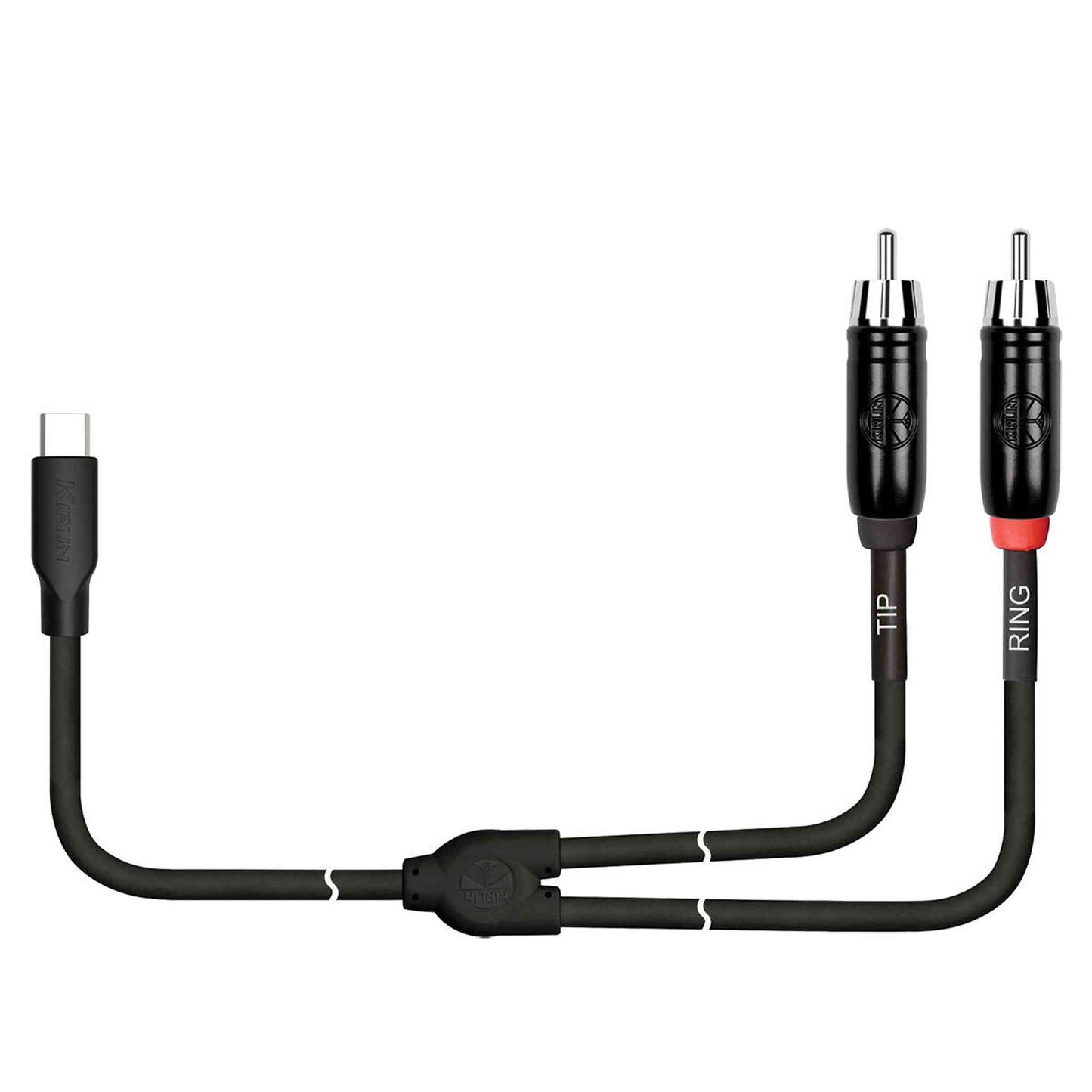 Kirlin 6ft USB C Cable to 2 x RCA (Tip Ring)