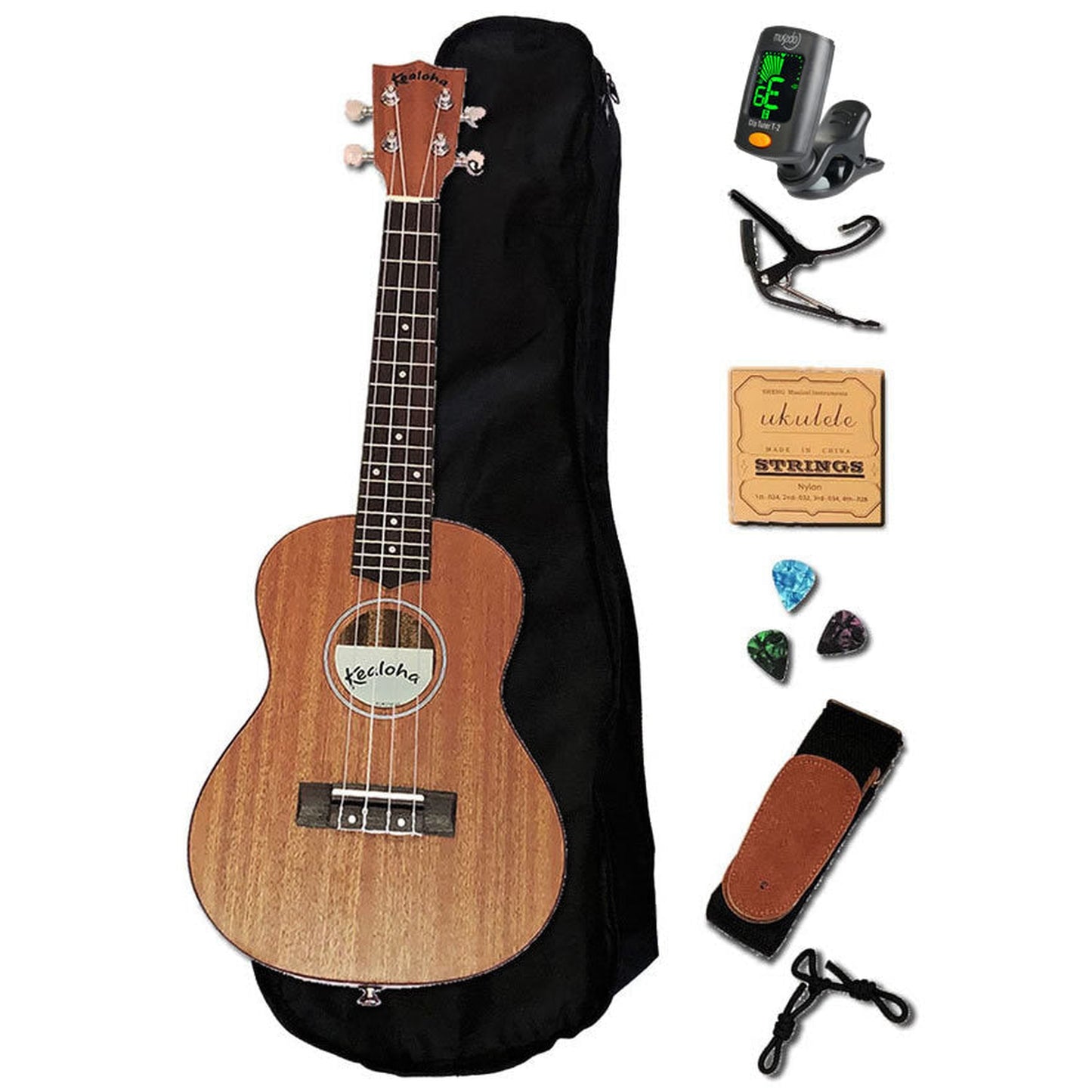 Kealoha Concert Ukulele Pack - Satin Mahogany From Joondalup Music Centre