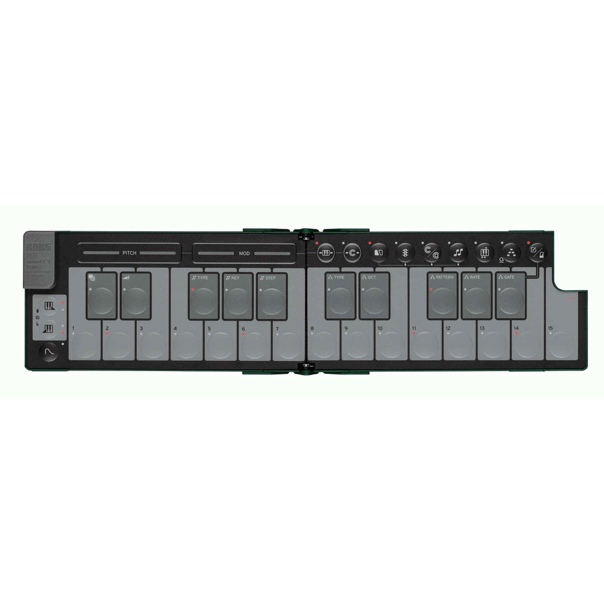 Korg nanoKEY Fold 25-Key Foldable MIDI Keyboard - Alpine Green from Joondalup Music Centre
