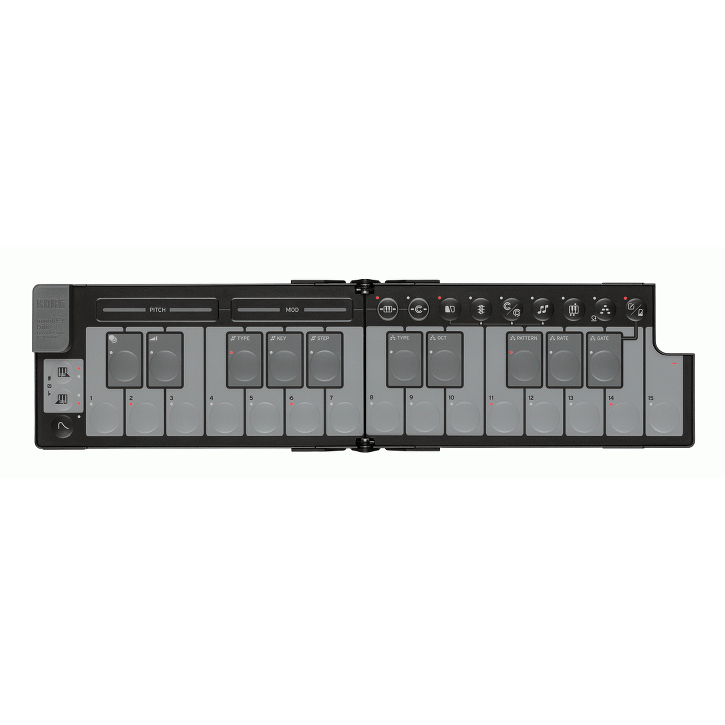 Korg nanoKEY Fold 25-Key Foldable MIDI Keyboard - Black from Joondalup Music Centre