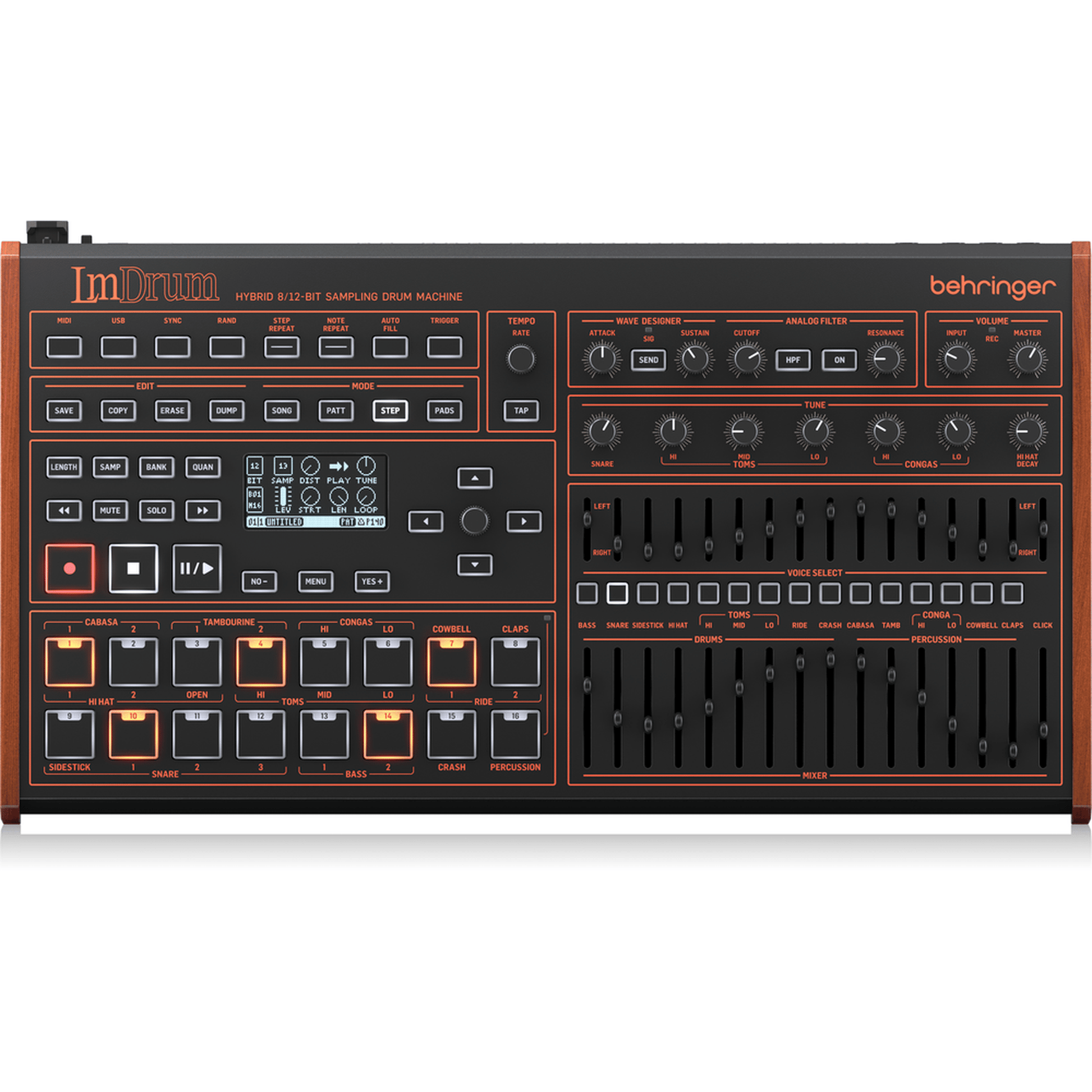 Behringer LM DRUM Classic Hybrid Sampling Drum Machine-SYNTHERSIZERS-Joondalup Music Centre