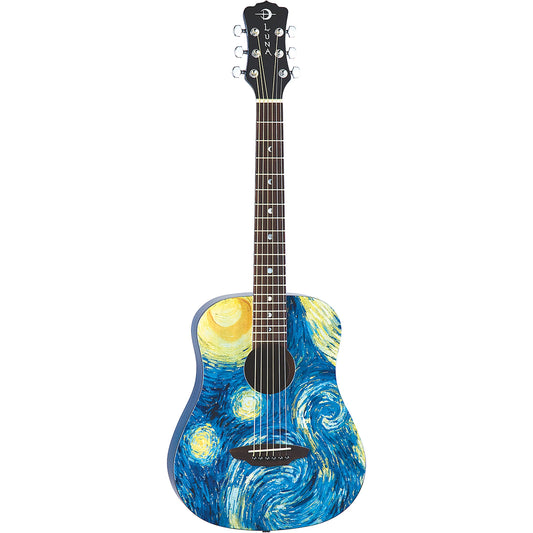 Luna SAFSTR Safari Starry Night Traveller Acoustic Guitar w/Gig Bag