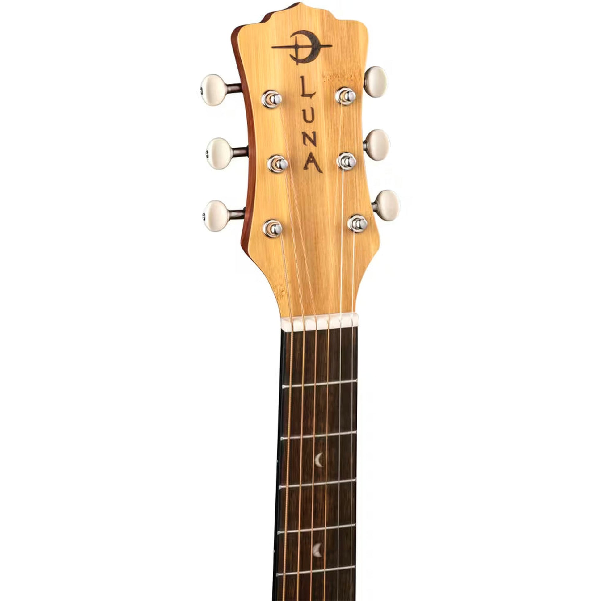 Luna Safari Bamboo Travel Acoustic Guitar W/Bag - Satin Natural 5