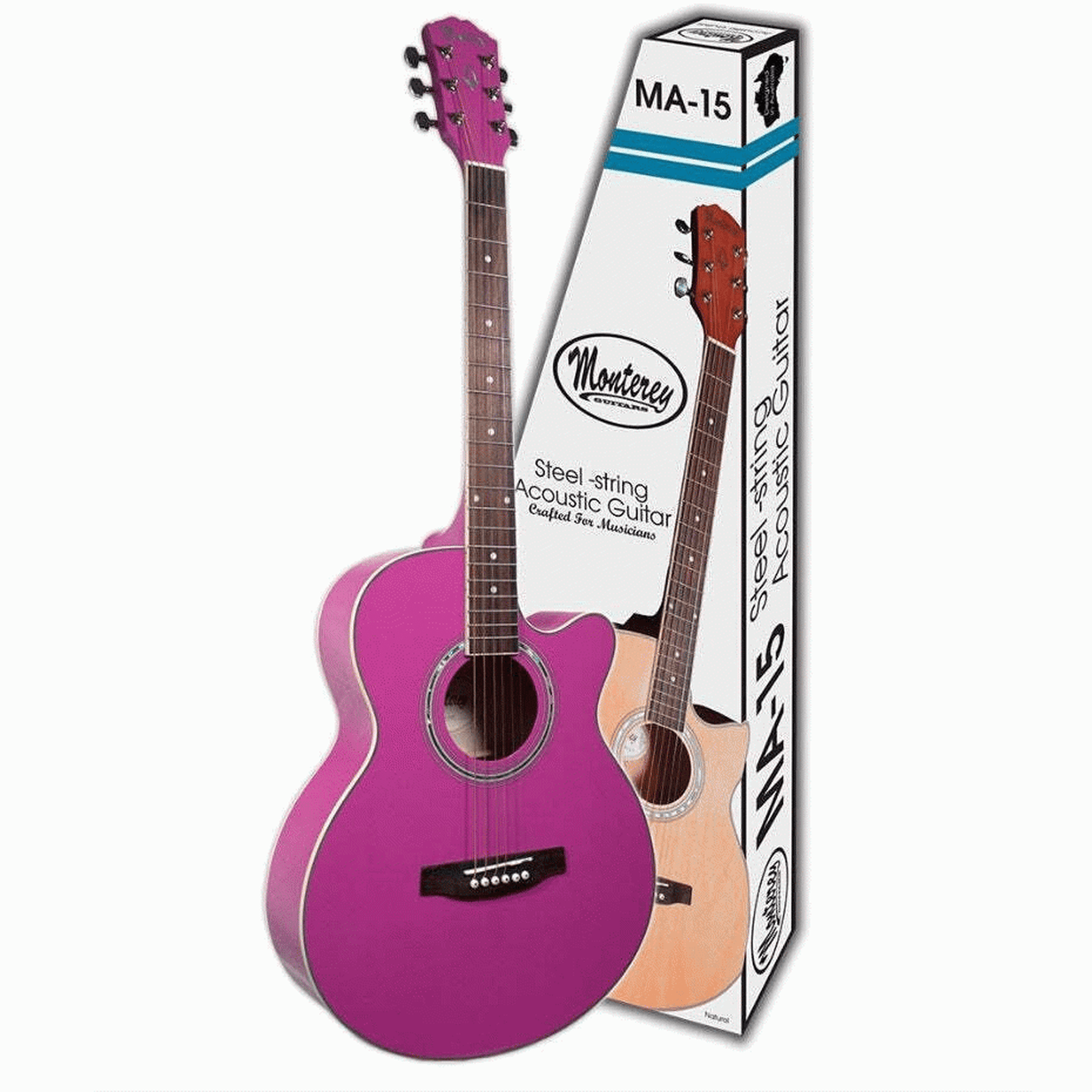 Monterey MA-15PK Acoustic Guitar - Pink - Joondalup Music Centre