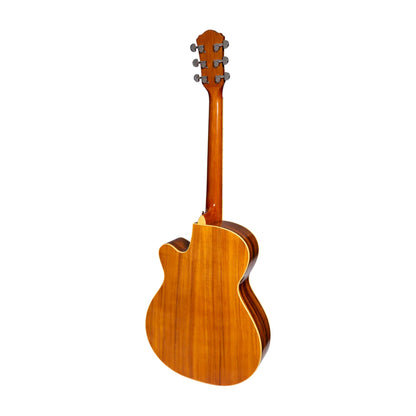 Martinez Jazz Hybrid Acoustic Guitar - Gloss Koa