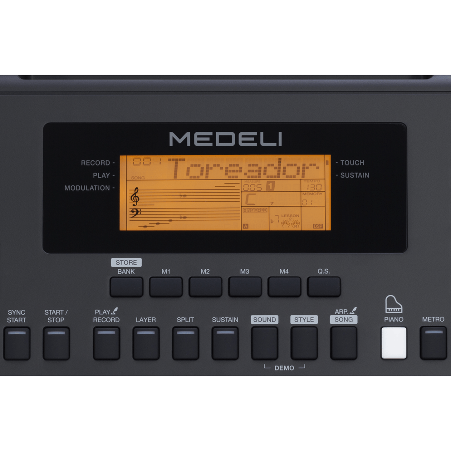 Medeli MK200 61 Keys Portable Keyboard controls