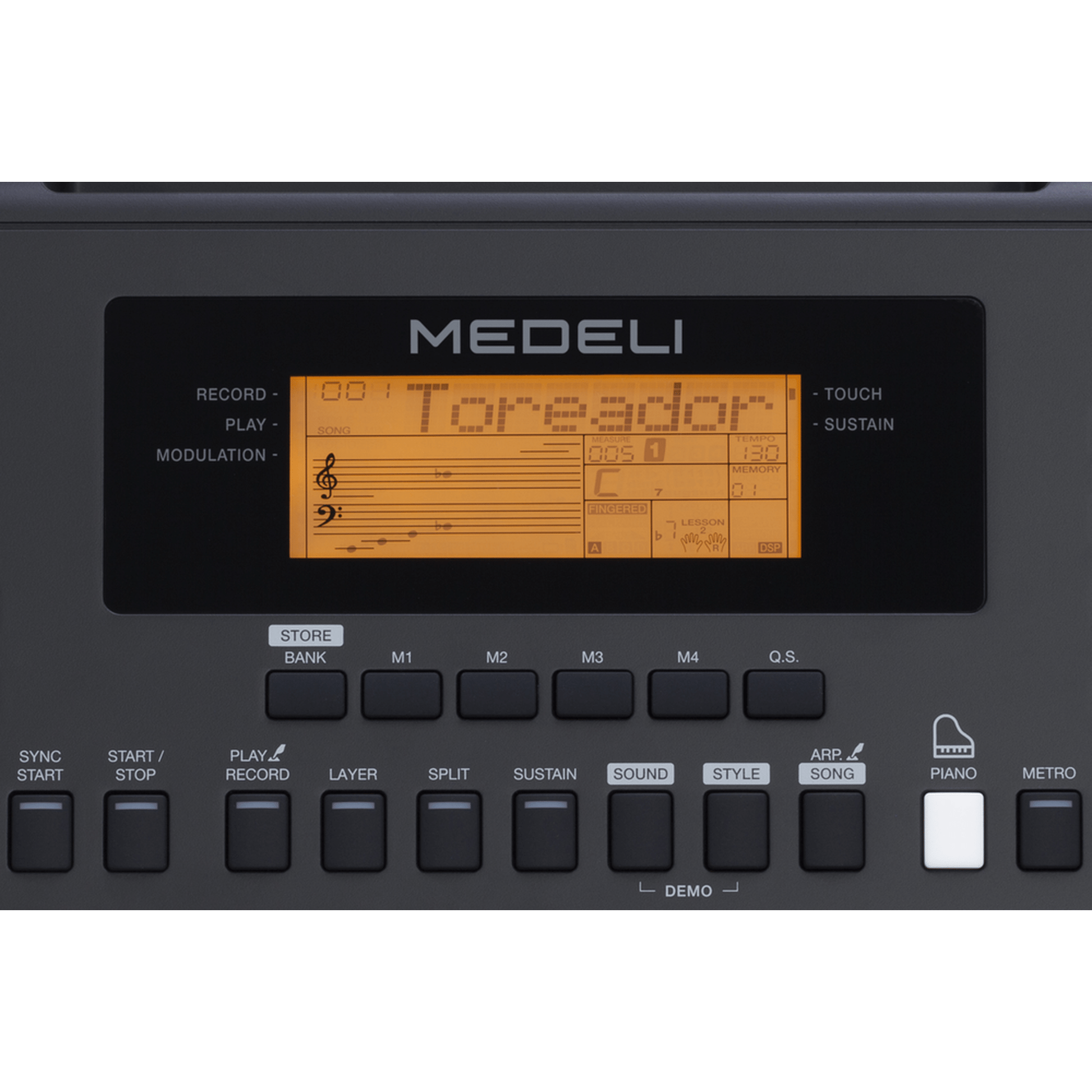 Medeli MK200 61 Keys Portable Keyboard controls
