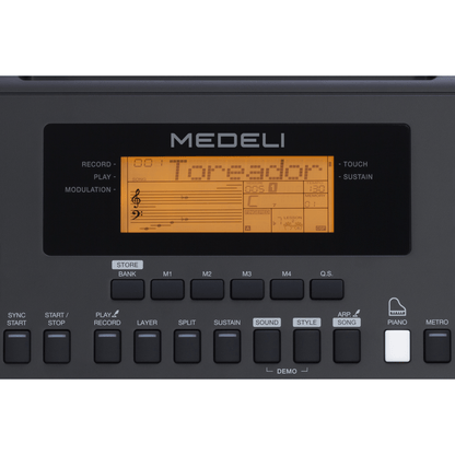 Medeli MK200 61 Keys Portable Keyboard controls