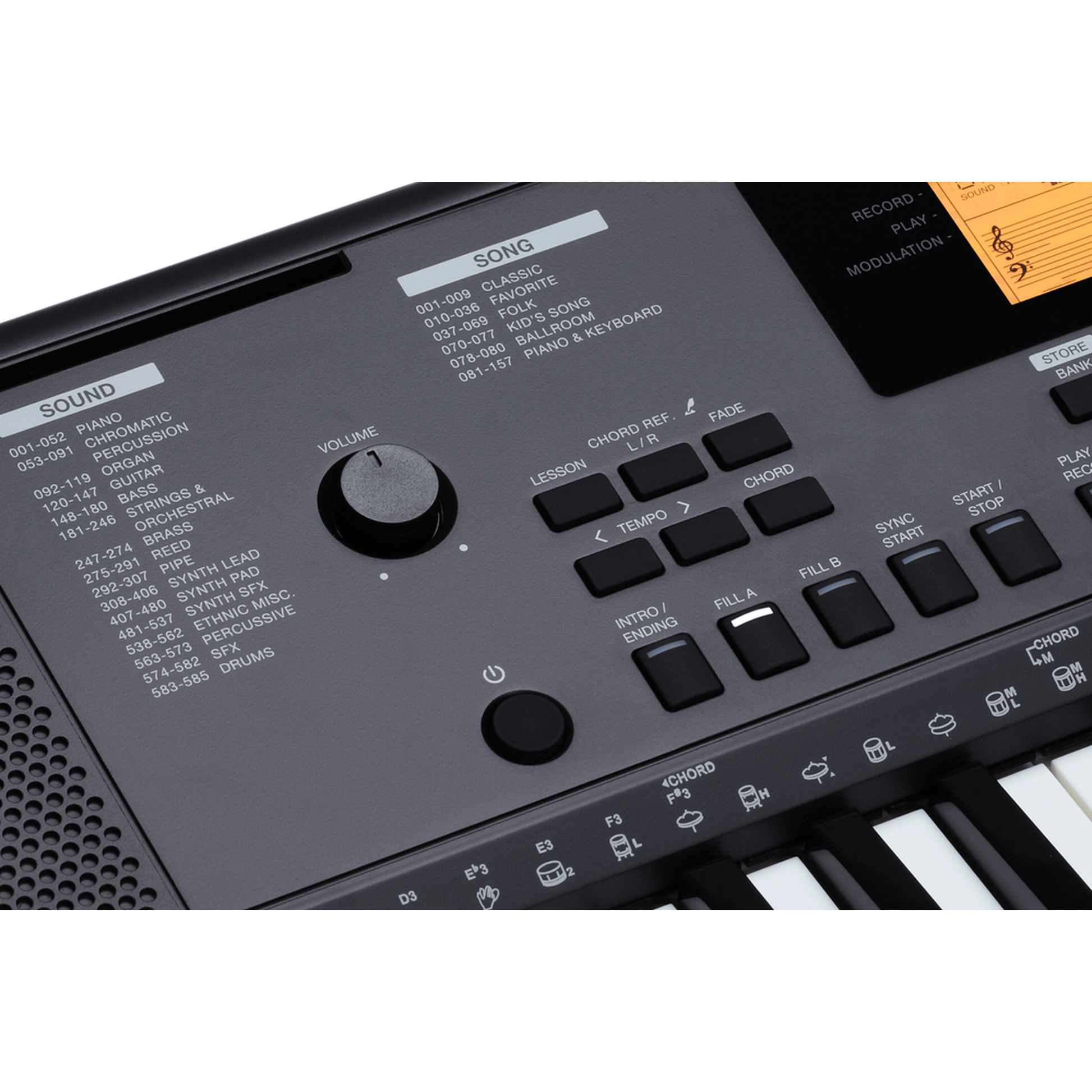 Medeli MK200 61 Keys Portable Keyboard closeup