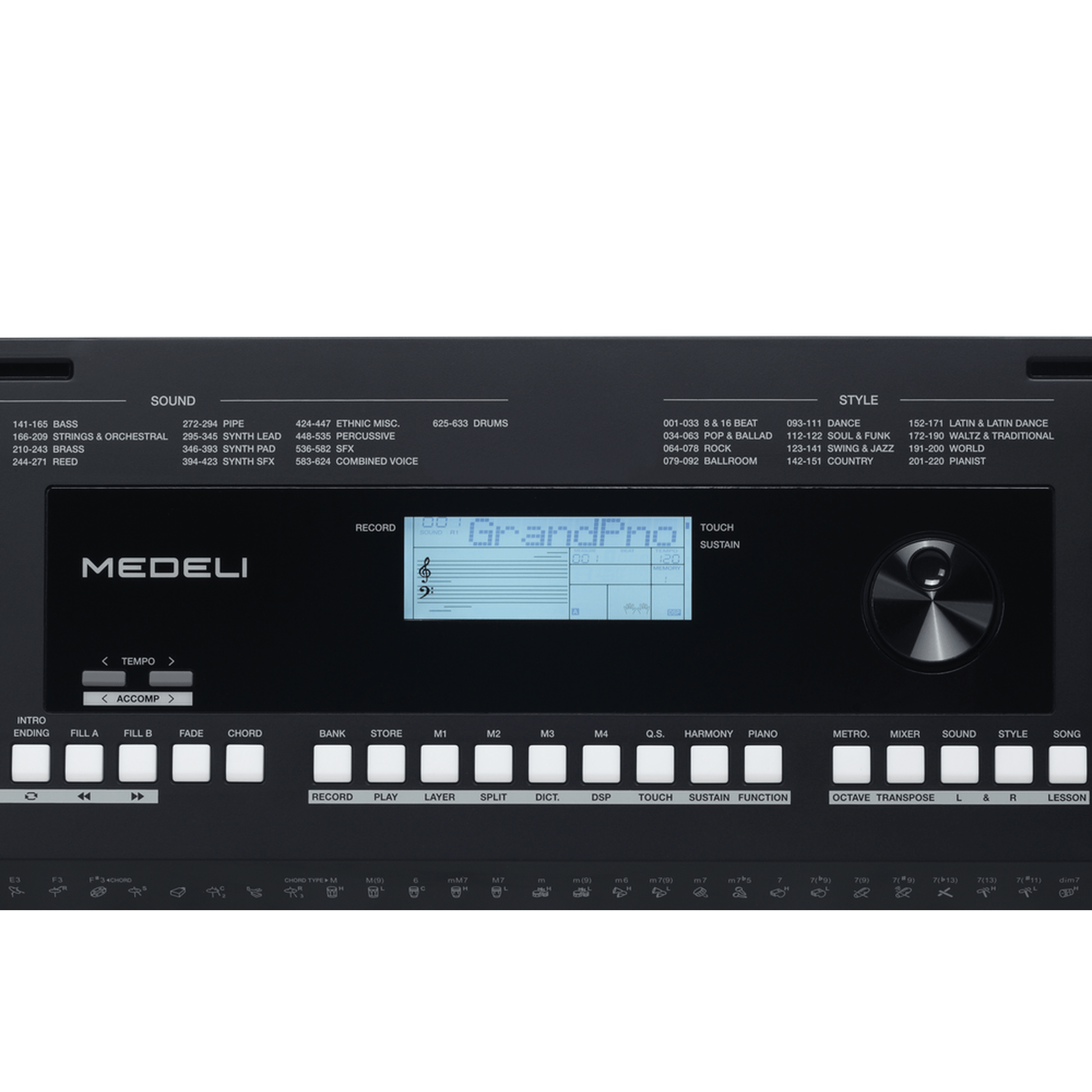 Medeli MK300 61 Keys Portable Keyboard screen