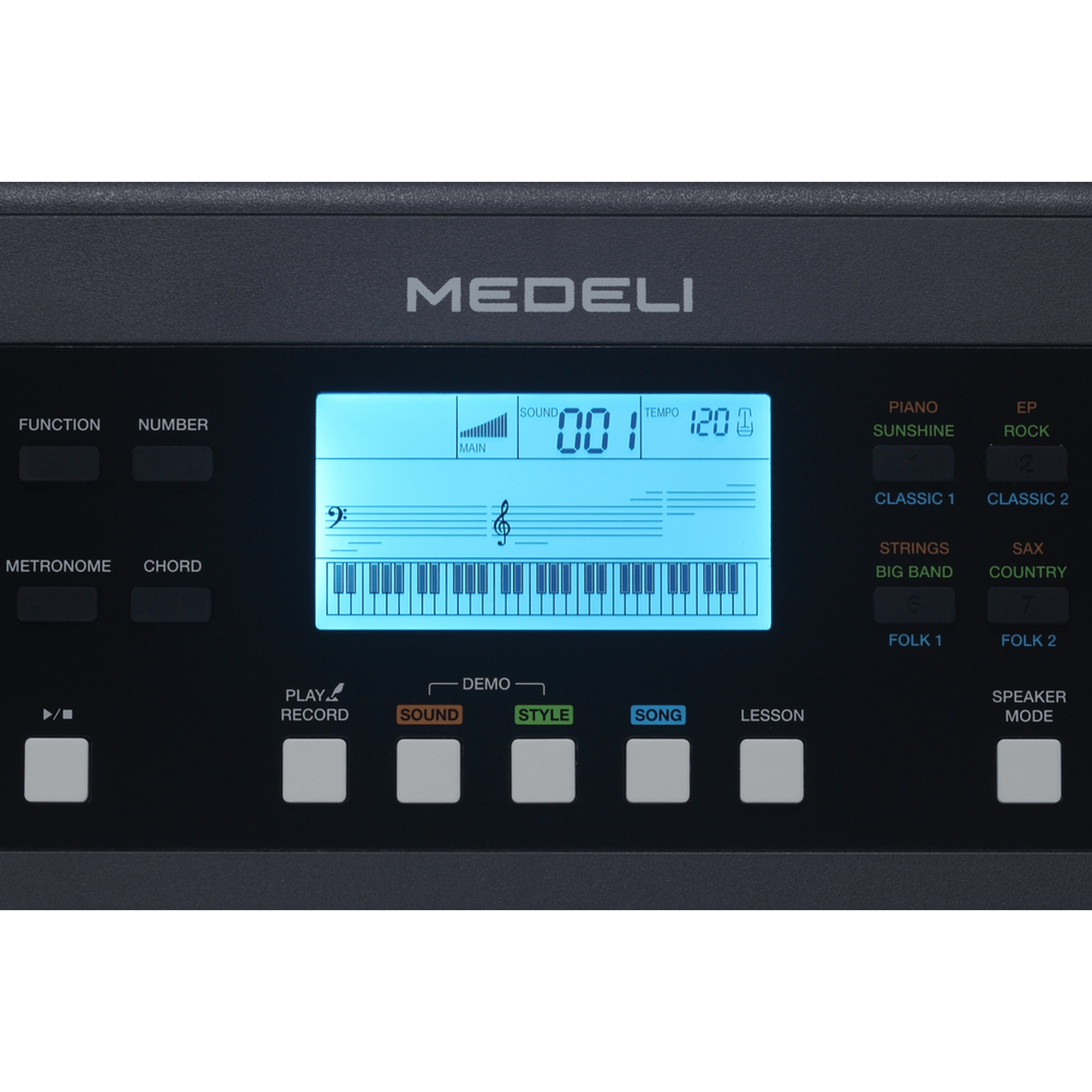 Medeli MK61 61 Key Portable Keyboard Screen
