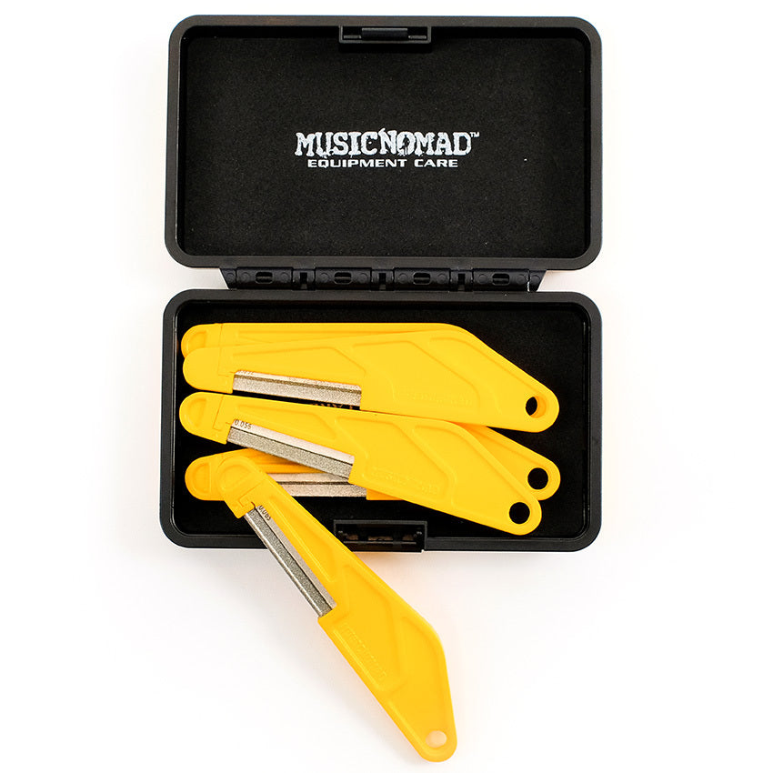 Music Nomad Electric Guitar Diamond Coated Nut File Set - Super Light Strings (6-Pce)