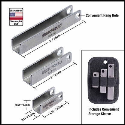 Music Nomad Diamond U-File Fret Levelers (3-pk)