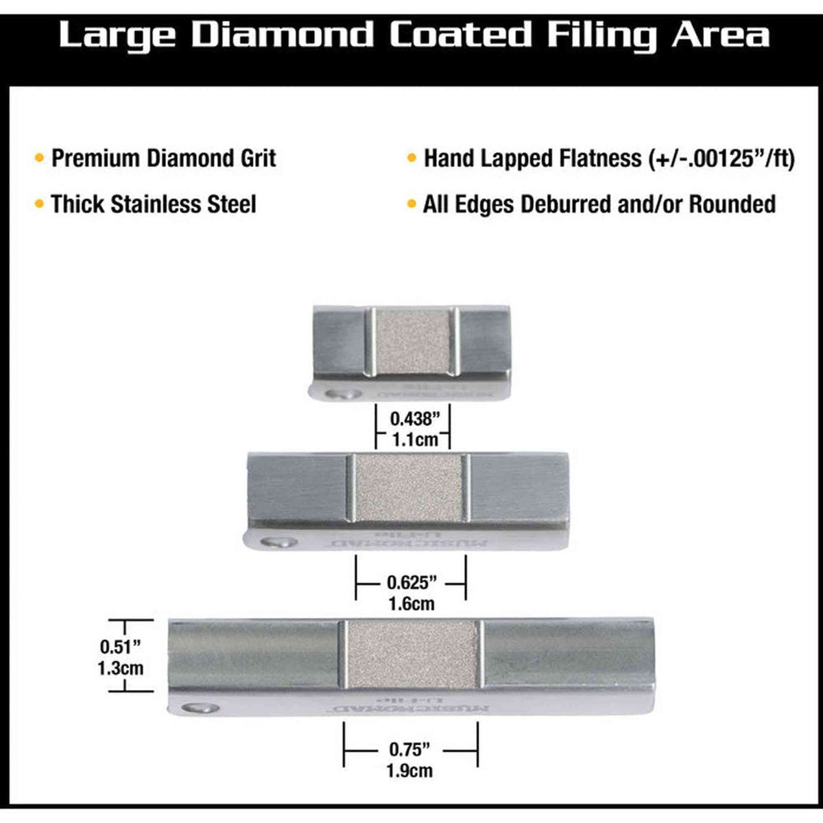 Music Nomad Diamond U-File Fret Levelers (3-pk)