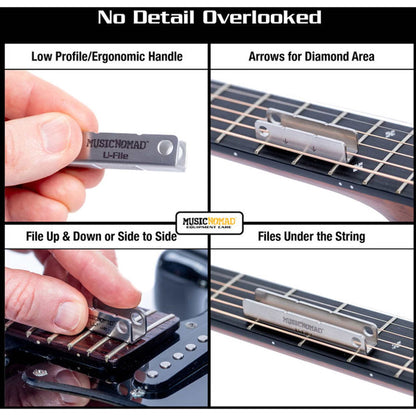 Music Nomad Diamond U-File Fret Levelers (3-pk)