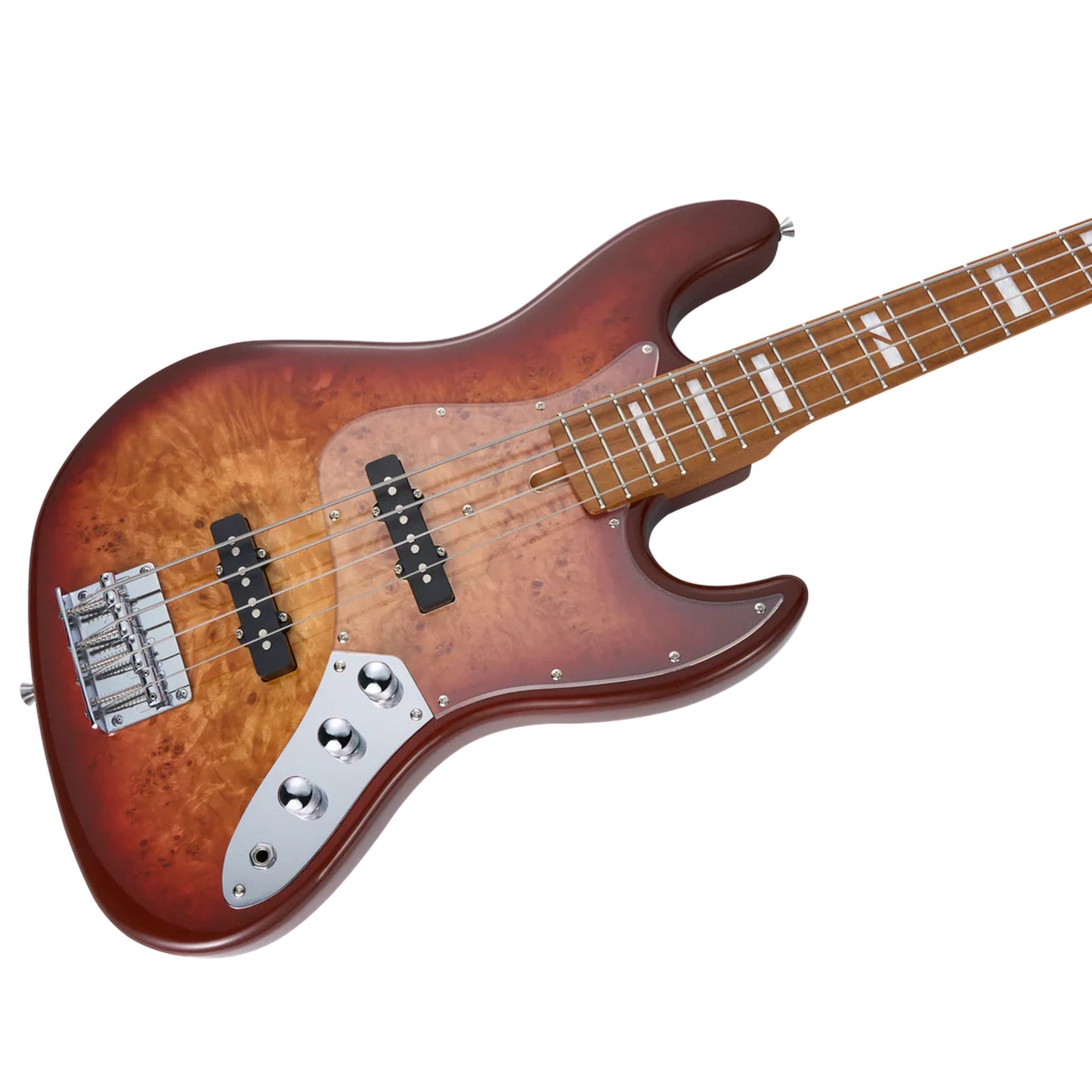 Mooer MBJ420 J-Style Electric Bass Guitar – Red Burst