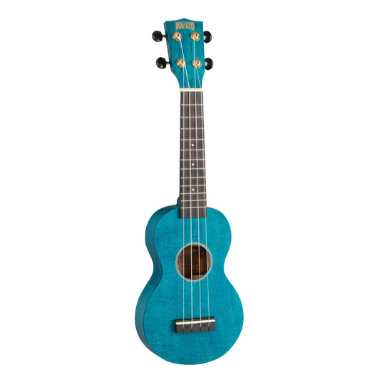Mahalo Slimline Series Soprano Ukulele - Transparent Blue