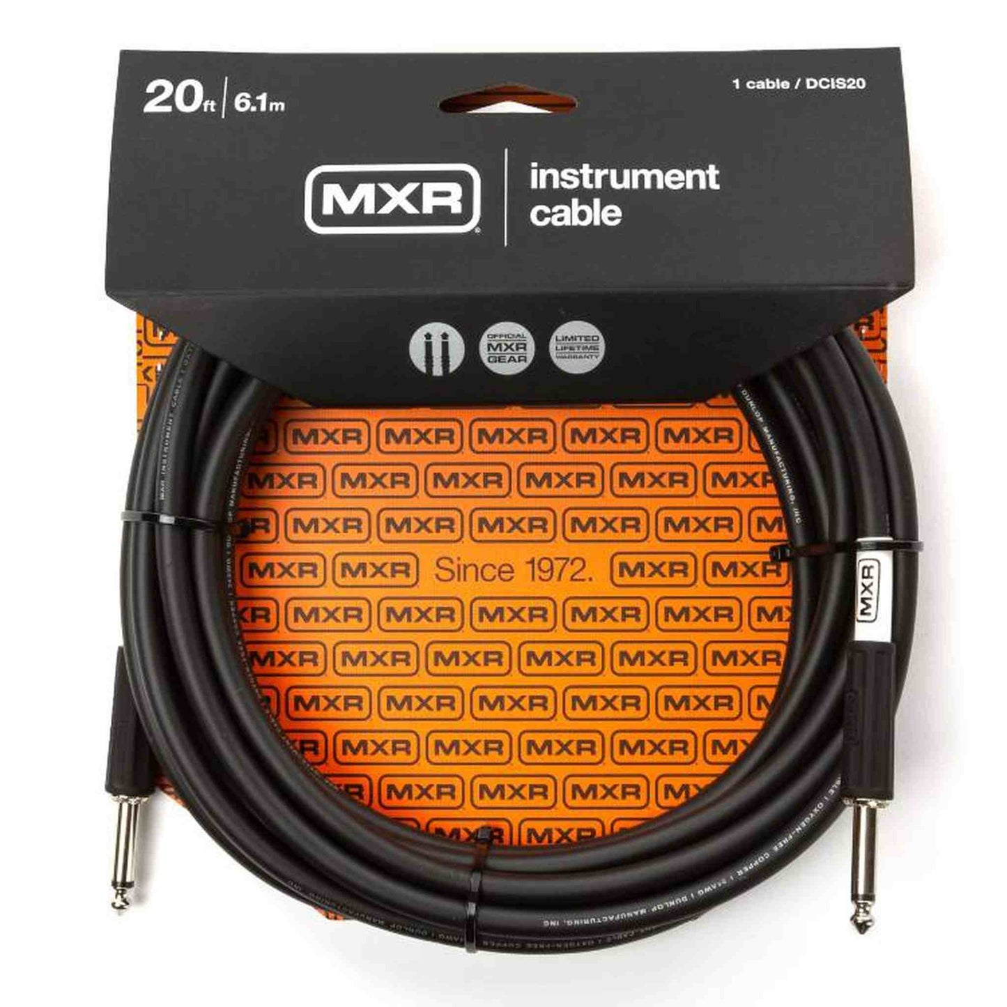 MXR DCIS20 Noiseless Instrument Cable - 20ft