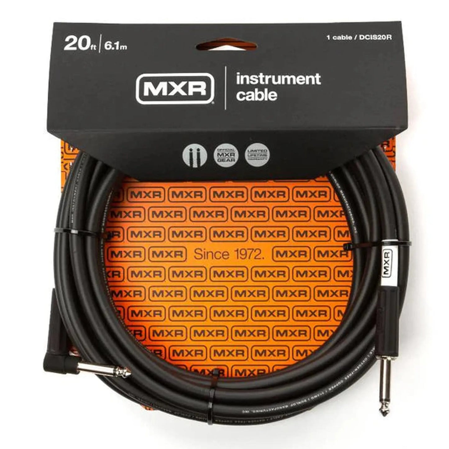 MXR DCIS20R Noiseless Instrument Cable S/RA - 20ft