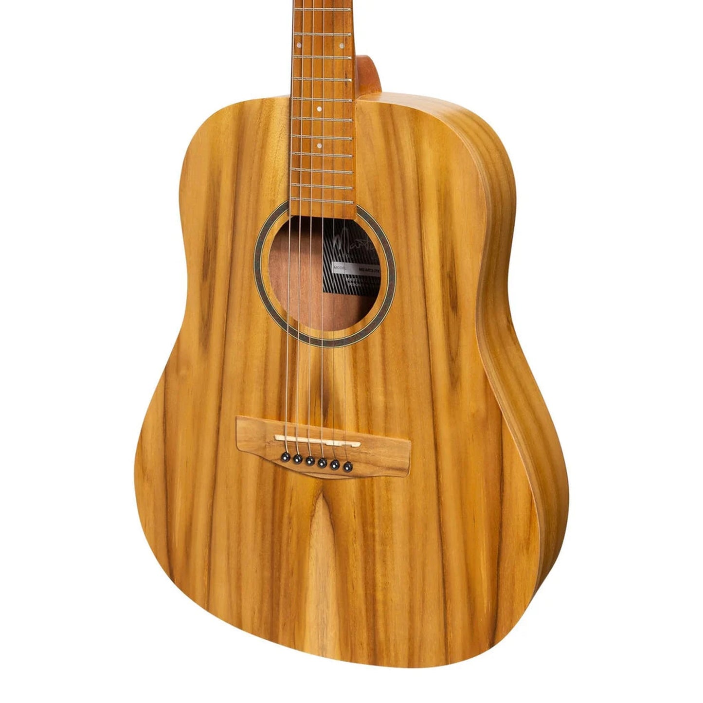 Martinez Acoustic Middy Traveller Guitar- Jati-Teakwood