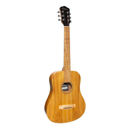 Martinez Babe 3/4 Traveller Left Handed Acoustic-Electric Guitar - Jati Teakwood - ACOUSTIC GUITAR - [shop-name]