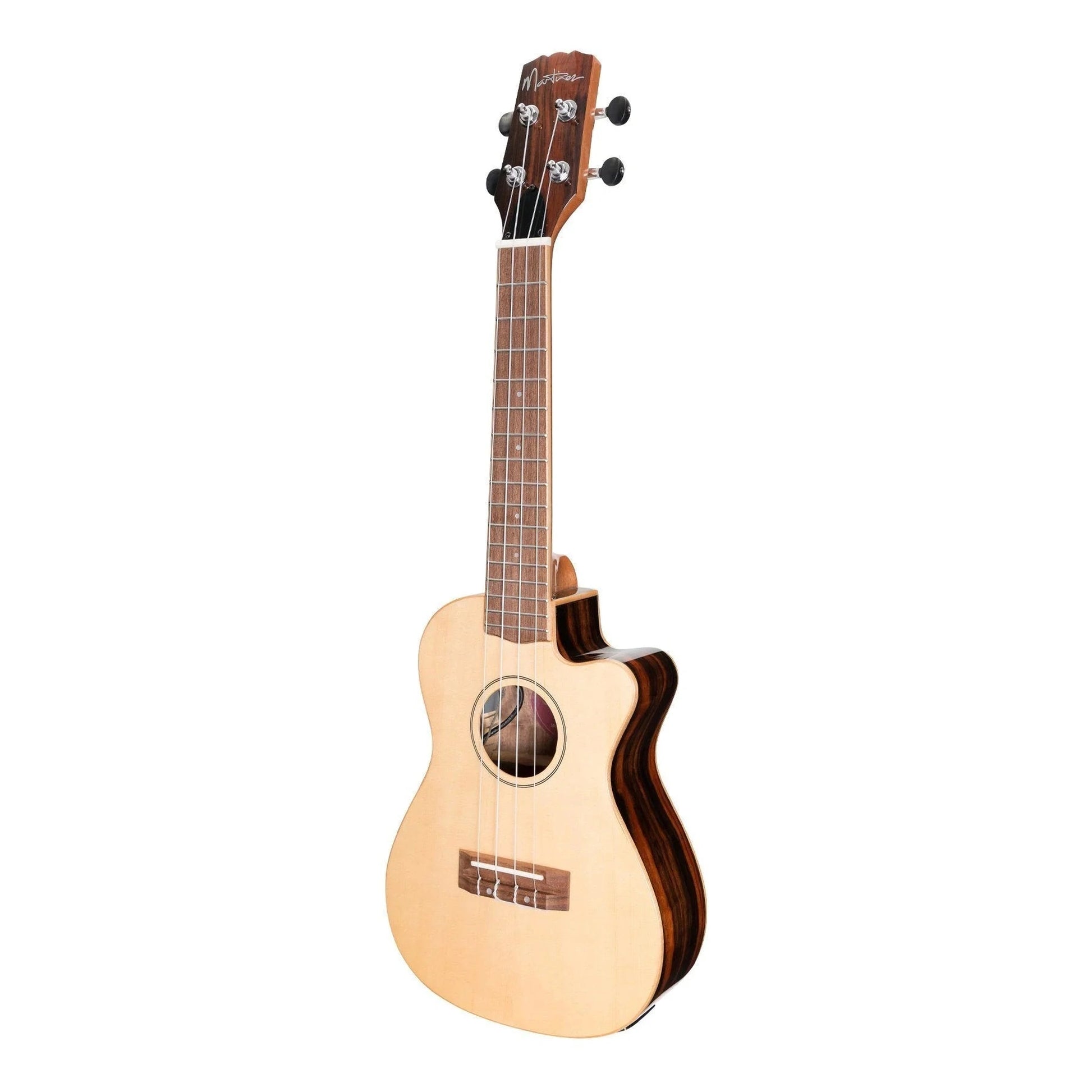 Martinez 'Southern Belle 7 Series' Spruce Solid Top Concert Ukulele W/Case - UKULELE - [shop-name]