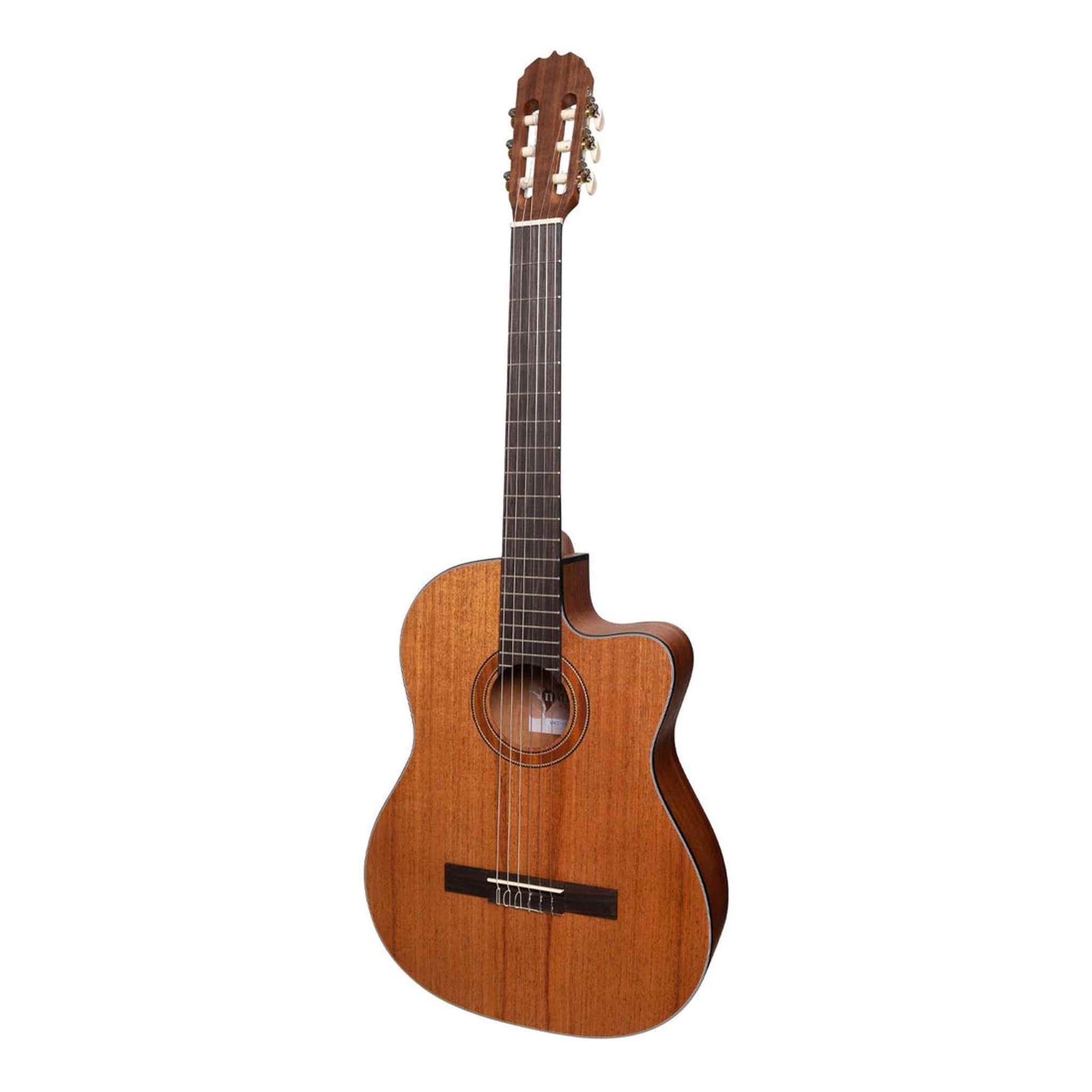 Martinez MNCC-15S-MOP Solid Mahoany Top Classical Guitar w/ Pickup from Joondalup Music Centre