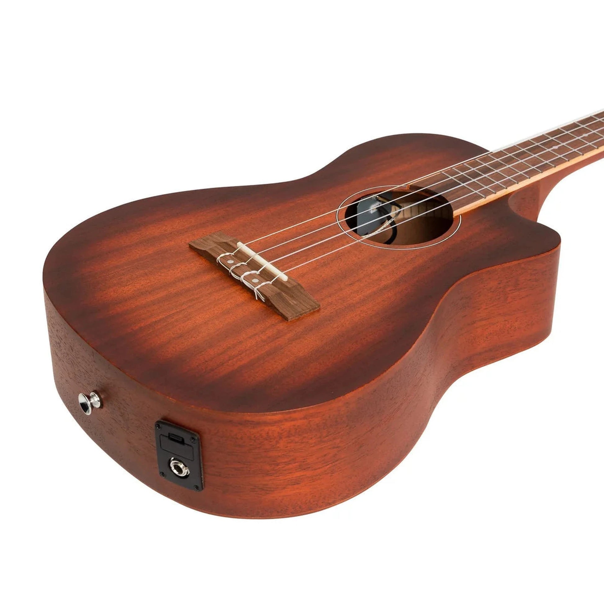 Martinez 'Southern Belle 6 Series' Mahogany Solid Top Electric Baritone Ukulele W/Case  -Sunburst from Joondalup Music Centre 3