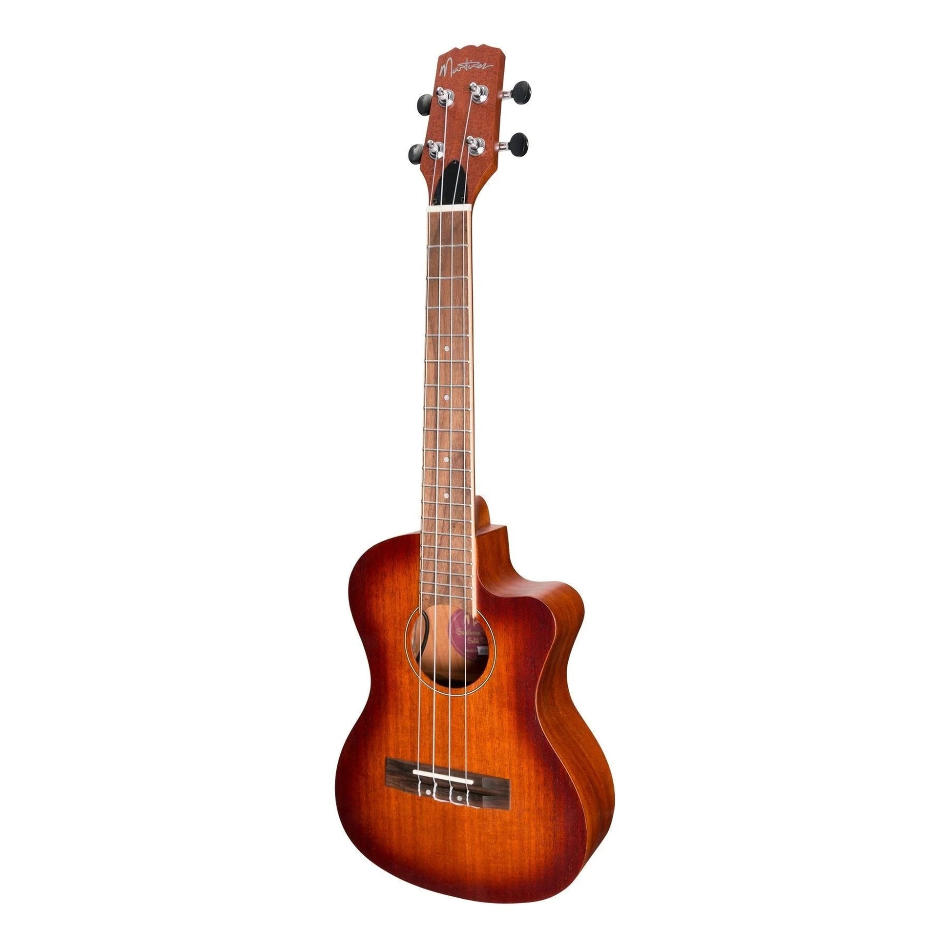 Martinez 'Southern Belle 6 Series' Mahogany Solid Top Tenor Ukulele W/Case - Sunburst From Joondalup Music Centre