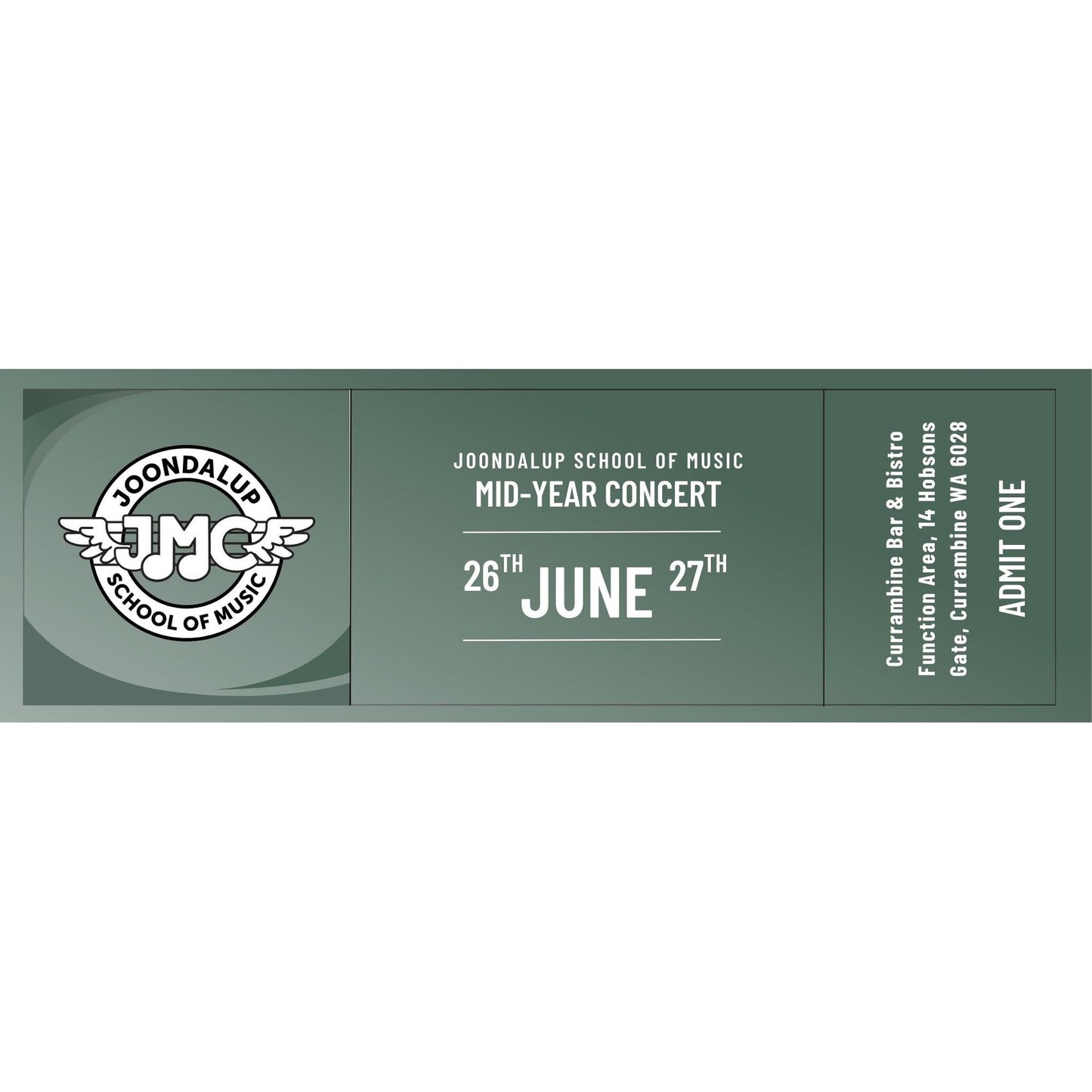 Concert Ticket, Joondalup School of Music - DIGITAL PURCHASE