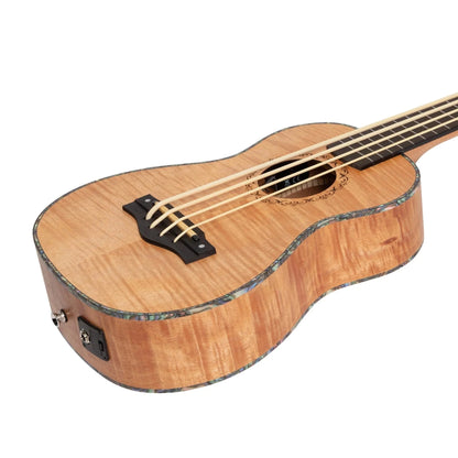 Mojo Flamed Okoume 30" Electric Bass Ukulele - Natural Flamed Okoume