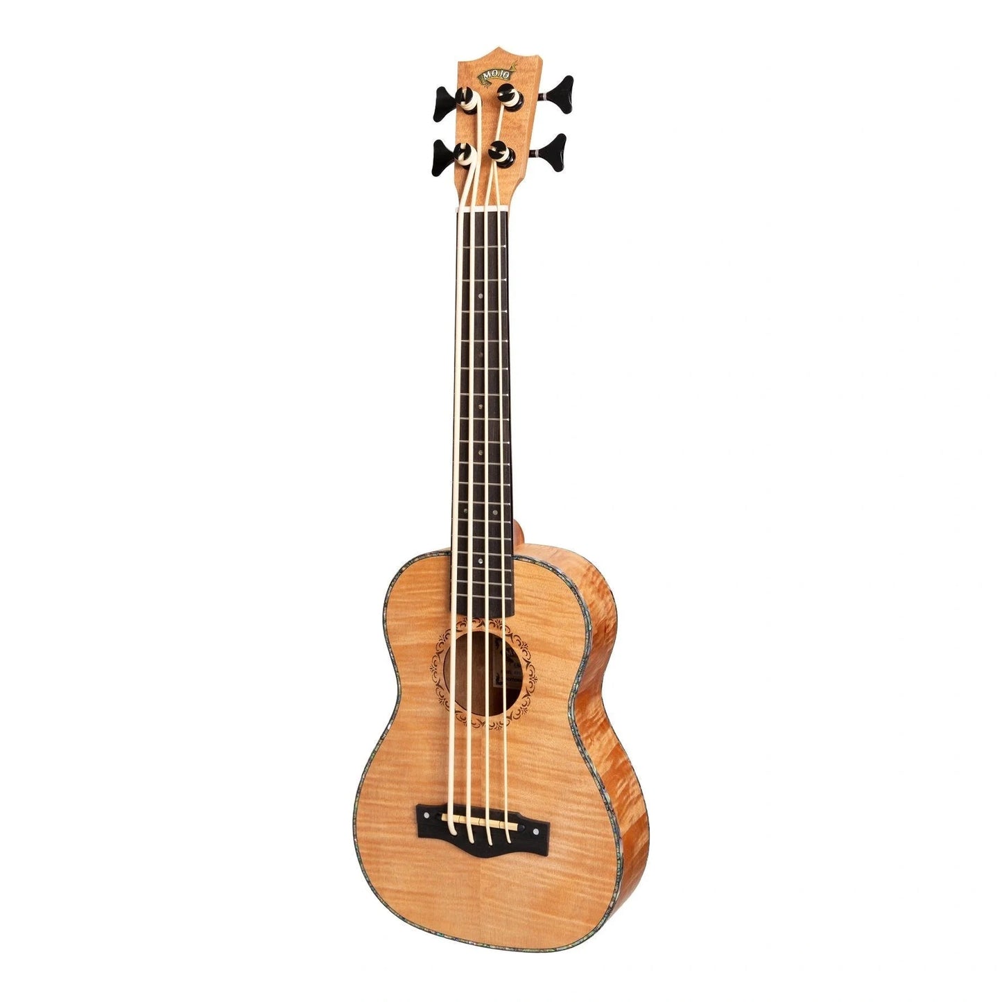 Mojo Flamed Okoume 30" Electric Bass Ukulele - Natural Flamed Okoume