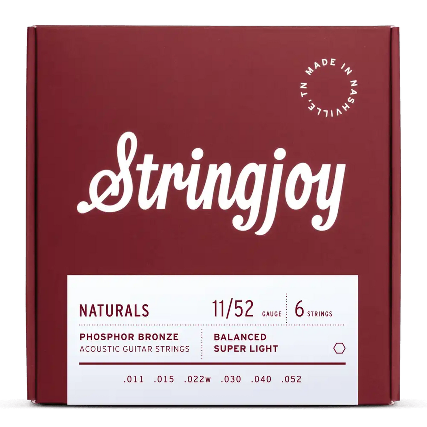 Stringjoy Naturals Super Light Gauge (11-52) Phosphor Bronze Acoustic Guitar Strings - STRINGS - [shop-name]