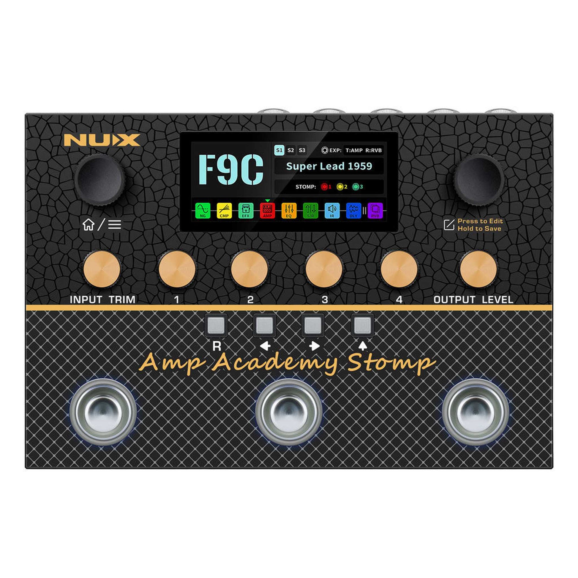 NU-X Monarch Series Amp Academy 3-Footswitch Stomp Compact Modeler from Joondalup Music Centre